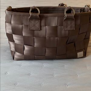 Harvey’s brown carriage tote